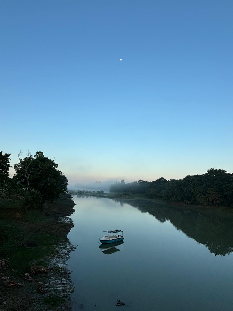 River landscape at dawn